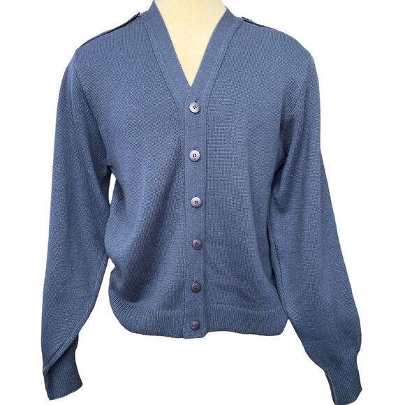 3XL Vintage Wool Cardigan Elbow Patches, Cable Knit Made UK - Picture 1 of 9